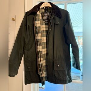 Barbour waxed canvas jacket size small (4)